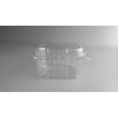 Лоток пинетка для ягод полипропиленовый на 250 гр с совмещенной крышкой 128х93х76 TL5-250/78 50 шт/уп.