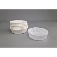 Тартолетка для кексов 10А  круглая белая D80 H25 (100шт)  (1 уп.)