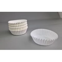 Тартолетка для кексов 9А круглая белая D70 H27,5 (100шт)  (1 уп.)