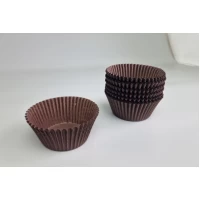 Тартолетка для кексов 125А  круглая коричневая D55 H35 (100шт)  (1 уп.)