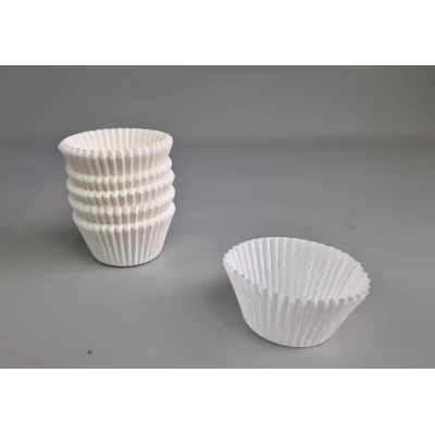 Тартолетка для кексов 5А  круглая белая D40 H27,5 (100шт)  (1 уп.)