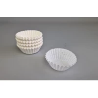 Тартолетка для кексов 4А  круглая белая D35 H20 (100шт)  (1 уп.)