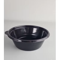 Супница черная 375 мл PP (миска)  герметичного типу  (50 шт)