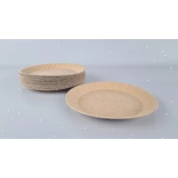 Тарелка з пищевого картона  д180мм Крафт 50шт (50 шт)