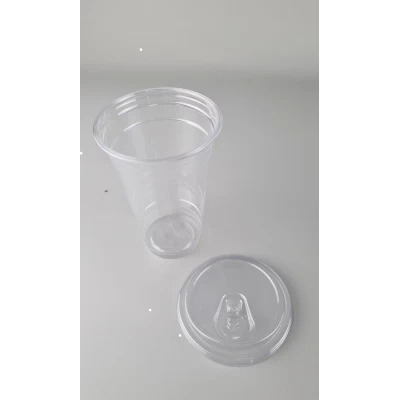 Комплект Стакан РЕТ плотный, прозрачный, 500 мл плюс крышка ровная с поилкой (100 шт) Комплект Стакан РЕТ плотный, прозрачный, 500 мл плюс крышка ровная с поилкой (100 шт)