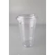 Комплект Стакан РЕТ плотный, прозрачный, 500 мл  плюс крышка ровная с поилкой (100 шт)