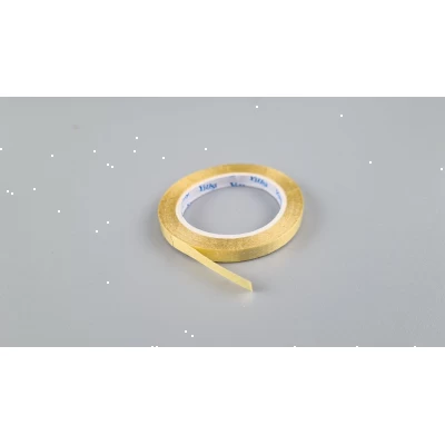 Лента для воздушных шаров и подарков 0.5 см х 5 метров золотая  (1 пачка)