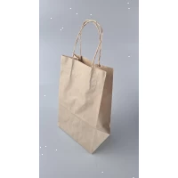 Пакет с ручками бумажный крафт бурий 150х90х240, 70г/м2 (25 шт)