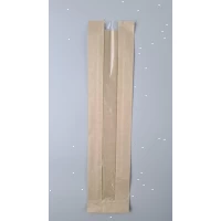 Бумажные пакеты крафт с прозрачным окошком 90х40х400, 40г/м2, окно 30 (100 шт)