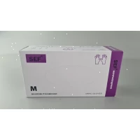 Перчатки Винил белые (100шт) размер M SEF (1 пачка)