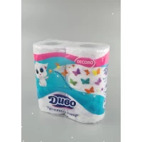 Туалетная бумага(2слоя)  белая с фиолетовым тиснением (а4) Диво DECORO (1 пачка)