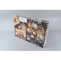 Картонные пакеты с ручками Гигант горизонтальные Новогодние  46*33*15-013 (12 шт)