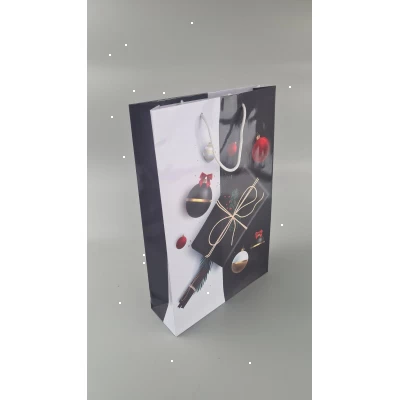 Большой бумажные пакет вертикальный 25/37/8 новогодний -028 (12 шт)