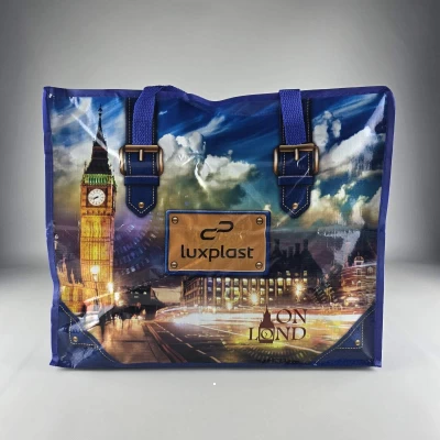 Полипропиленовая сумка хозяйственная  с цветным рисунком №2 Биг Бэн (1 шт)