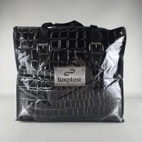 Полипропиленовая сумка хозяйственная  с цветным рисунком №3 47*41*20 Черная Кожа (1 шт)