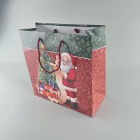 Пакеты бумажные подарочные , новогодние Квадрат 23*24*10- 04 (12 шт)