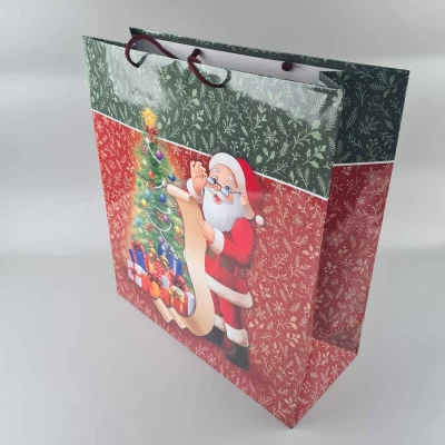 Новогодние, кортонный пакеты подарочные Супер 47x52x20-008) НГ (12 шт)