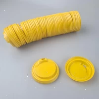 Крышка под стакан  бумажный. Ф75 (гар) желтая ДИФЛОН (50 шт)