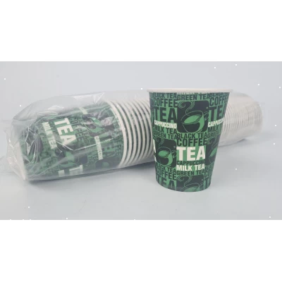 Стакан бумажный 175мл Юнита TEA зеленый h7 (50 шт) Стакан бумажный 175мл Юнита TEA зеленый h7 (50 шт)