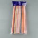 Трубочка-соломка для напитков с гофрой d6,0 -26см Бело-цветная  Артистик (100 шт)