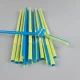 Трубочка-соломка для напитков с гофрой d6,0 -26см Сине-желтая  Артистик (100 шт)