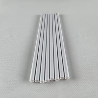Соломка трубочка бумажная Ø 5 мм 20 см Серебристая, 25шт (1 пачка)