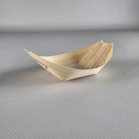 Тарелка-лодочка(4) Бамбук  102х65мм h18мм   (100) (100 шт)