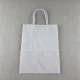 Пакет с ручками бумажный крафт белый 220х120х280, 100г/м2 (25 шт)