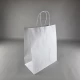 Пакет с ручками бумажный крафт белый 280х150х350, 120г/м2 (25 шт)