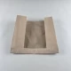Бумажные пакеты крафт с прозрачным окошком 22/6*25 коричневый (100 шт)