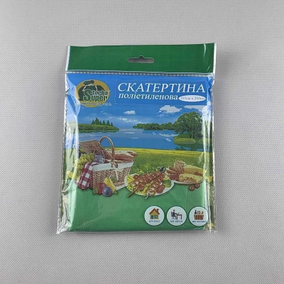 Скатерть одноразовая (105x200)  Супер торба Зеленая (1 шт)