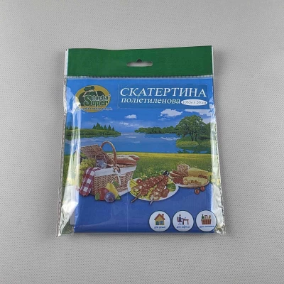 Скатерть одноразовая (105x200)  Супер торба Синия  (1 шт)
