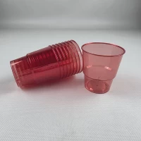 Стакан стеклоподобный (без ножки) 200 гр красный  (25 шт)