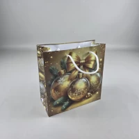 Пакеты бумажные подарочные , новогодние Квадрат 23*24*10- 14 (12 шт)