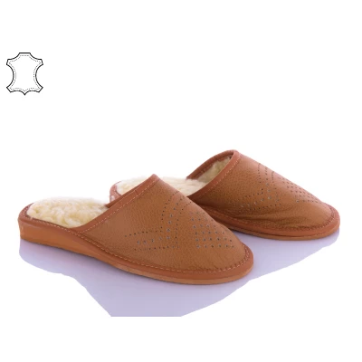 Тапочки женские Soylu, кожа, мех. Размеры - 36-41