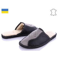 Тапочки мужские кожа, мех. Размеры - 41-46
