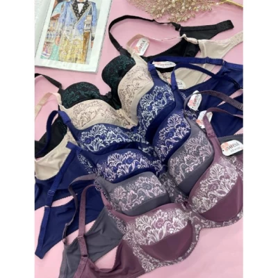 Ажурный бюстгальтер без поролона на хлопковой подставке D 12676 Ажурный бюстгальтер без поролона на хлопковой подставке D 12676