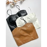 Кожаный топ 2222