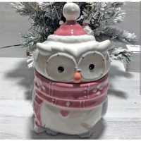 Керамическая банка с фигурной крышкой(1100мл) 15,1*14,3*22,8см