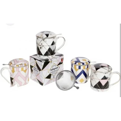 Чашка заварник с металлическим ситом(380мл)