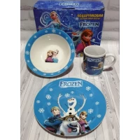 Детский набор посуды из керамики 3 предмета