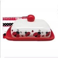 Керамическая маслёнка Божья коровка