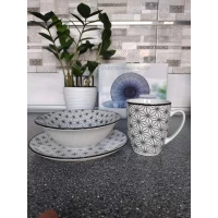 Набор для завтрака Вуаль, 3 предмета фарфоровый