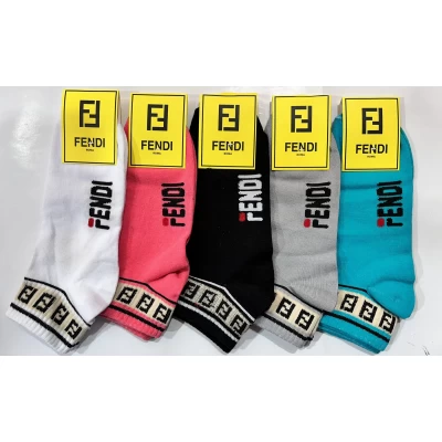 Носки женские демисезонные укороченные FENDI, размер 36-40 Носки женские демисезонные укороченные FENDI, размер 36-40