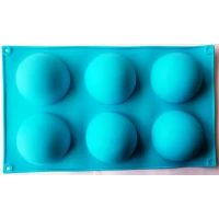 Силиконовая форма сфера из 6 шт. 29 см.×17 см. D шара.7см.
