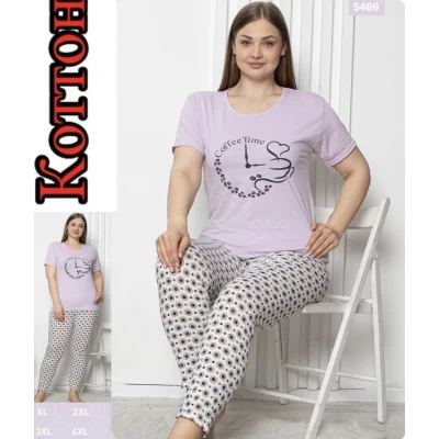 Пижама женская трикотаж (хлопок), размеры 50-56, Турция Пижама женская трикотаж (хлопок), размеры 50-56, Турция