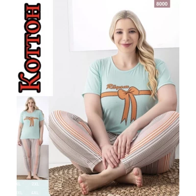 Пижама женская трикотаж (хлопок), размеры 50-56, Турция Пижама женская трикотаж (хлопок), размеры 50-56, Турция