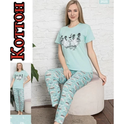 Пижама женская трикотаж (хлопок), размеры M- 2XL (46-52), Турция Пижама женская трикотаж (хлопок), размеры M- 2XL (46-52), Турция