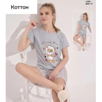 Пижама женская трикотаж (хлопок), размеры S- XL (46-52), Турция