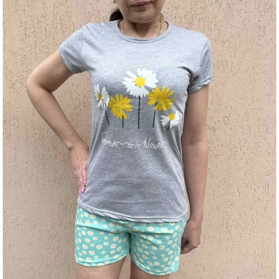 Пижама женская трикотаж (хлопок), размеры S- XL (46-52), Турция Пижама женская трикотаж (хлопок), размеры S- XL (46-52), Турция